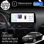 Магнітола Audi A6 Gen-3 (C6) S6, RS6, A6L (2004-2011) DUDU 7 12.3" 2K QLED, 6/64, 360 (Style C)