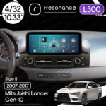 Магнітола Mitsubishi Lancer 10 (2007-2017) Resonance L300 4/32 10.33" QLED, 360 (Mercedes-Benz Style)