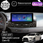 Магнітола Mitsubishi Lancer 10 (2007-2017) Resonance Ultra M4 (7862) 4/64, 10.25" QLED, 360 (Audi Style)