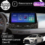 Магнітола Mitsubishi Lancer 10 (2007-2017) Resonance Ultra M8 (7862) 8/256, 12.3" QLED, 360 (BMW Style)