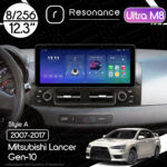 Магнітола Mitsubishi Lancer 10 (2007-2017) Resonance Ultra M8 (7862) 8/256, 12.3" QLED, 360 (Audi Style)