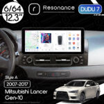 Магнітола Mitsubishi Lancer 10 (2007-2017) DUDU 7 12.3" 2K QLED, 6/64, 360 (Style A)