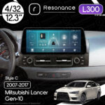 Магнітола Mitsubishi Lancer 10 (2007-2017) Resonance L300 4/32 12.3" QLED, 360 (BMW Style)