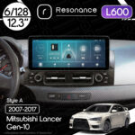Магнітола Mitsubishi Lancer 10 (2007-2017) Resonance L600 6/128 12.3" QLED, 360 (Audi Style)