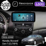 Магнітола Honda Accord 7 (2002-2008) Resonance L600 6/128 12.3" QLED, 360 (Mercedes-Benz Style)