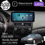 Магнітола Honda Accord 7 (2002-2008) Resonance L600 6/128 12.3" QLED, 360 (Audi Style)