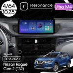 Магнітола Nissan Rogue 2 (T32) (2013-2020) Resonance Ultra M4 (7862) 4/64, 10.25" QLED, 360 (Benz Style)