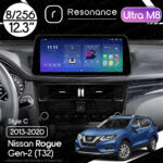 Магнітола Nissan Rogue 2 (T32) (2013-2020) Resonance Ultra M8 (7862) 8/256, 12.3" QLED, 360 (BMW Style)