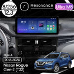 Магнітола Nissan Rogue 2 (T32) (2013-2020) Resonance Ultra M8 (7862) 8/256, 12.3" QLED, 360 (Audi Style)