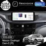 Магнітола Nissan Qashqai 2 (J11) (2013-2022) DUDU 7 10.33" 2K QLED, 6/64, 360 (Style B)