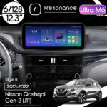 Магнітола Nissan Qashqai 2 (J11) (2013-2022) Resonance Ultra M6 (7862) 6/128, 12.3" QLED, 360 (Benz Style)