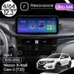 Магнітола Nissan X-Trail 3 (T32) (2013-2022) Resonance Ultra M4 (7862) 4/64, 12.3" QLED, 360 (Benz Style)