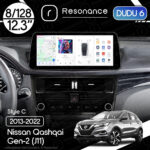 Магнітола Nissan Qashqai 2 (J11) (2013-2022) DUDU 6 12.3" 2K QLED, 8/128, 360 (Style C)