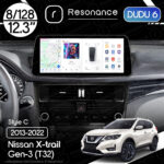 Магнітола Nissan X-Trail 3 (T32) (2013-2022) DUDU 6 12.3" 2K QLED, 8/128, 360 (Style C)