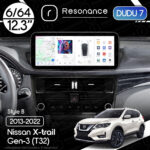Магнітола Nissan X-Trail 3 (T32) (2013-2022) DUDU 7 12.3" 2K QLED, 6/64, 360 (Style B)