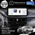 Магнітола Nissan Qashqai 2 (J11) (2013-2022) DUDU 7 12.3" 2K QLED, 12/256, 360 (Style B)