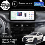 Магнітола Nissan X-Trail 3 (T32) (2013-2022) DUDU 7 12.3" 2K QLED, 12/256, 360 (Style B)