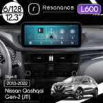 Магнітола Nissan Qashqai 2 (J11) (2013-2022) Resonance L600 6/128 12.3" QLED, 360 (Mercedes-Benz Style)