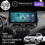 Магнітола Hyundai Santa Fe 3 (DM/NC) (2012-2020) Resonance L600 6/128 12.3" QLED, 360 (Audi Style)