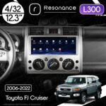 Магнітола Toyota FJ Cruiser (2006-2022) [Ver. 2] Resonance L300 4/32 12.3" QLED, 360 (Audi Style)