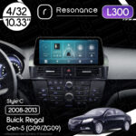 Магнітола Buick Regal 5 (G09/ZG09) (2008-2013) Resonance L300 4/32 10.33" QLED, 360 (BMW Style)