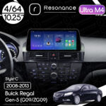 Магнітола Buick Regal 5 (G09/ZG09) (2008-2013) Resonance Ultra M4 (7862) 4/64, 10.25" QLED, 360 (BMW Style)
