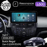 Магнітола Buick Regal 5 (G09/ZG09) (2008-2013) Resonance L600 6/128 12.3" QLED, 360 (Audi Style)