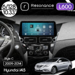 Магнітола Hyundai i45 (2009-2014) Resonance L600 6/128 10.33" QLED, 360 (BMW Style)