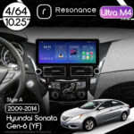 Магнітола Hyundai Sonata 6 (2009-2014) Resonance Ultra M4 (7862) 4/64, 10.25" QLED, 360 (Audi Style)