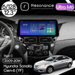 Магнітола Hyundai Sonata 6 (2009-2014) Resonance Ultra M6 (7862) 6/128, 12.3" QLED, 360 (BMW Style)