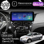 Магнітола Hyundai Sonata 6 (2009-2014) Resonance Ultra M6 (7862) 6/128, 12.3" QLED, 360 (Benz Style)