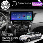 Магнітола Hyundai Sonata 6 (2009-2014) Resonance Ultra M6 (7862) 6/128, 12.3" QLED, 360 (Audi Style)
