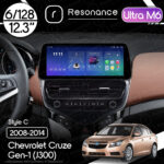 Магнітола Chevrolet Cruze Gen-1 (J300) (2008-2014) Resonance Ultra M6 (7862) 6/128, 12.3" QLED, 360 (BMW Style)