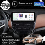 Магнітола Chevrolet Cruze Gen-1 (J300) (2008-2014) DUDU 7 12.3" 2K QLED, 12/256, 360 (Style B)
