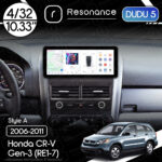 Магнітола Horda CR-V Gen-3 (RE1-5, RE7) (2006-2011) DUDU 5 10.33" 2K QLED, 4/32, 360 (Style A)