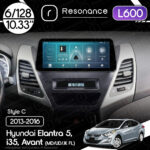 Магнітола Hyundai Elantra 5, Avant, i35 (MD/UD/JK FL) (2013-2016) Resonance L600 6/128 10.33" QLED, 360 (BMW Style)