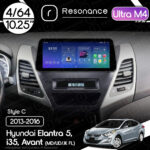 Магнітола Hyundai Elantra 5, Avant, i35 (MD/UD/JK FL) (2013-2016) Resonance Ultra M4 (7862) 4/64, 10.25" QLED, 360 (BMW Style)