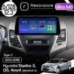 Магнітола Hyundai Elantra 5, Avant, i35 (MD/UD/JK FL) (2013-2016) Resonance Ultra M6 (7862) 6/128, 12.3" QLED, 360 (BMW Style)