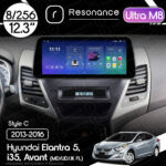 Магнітола Hyundai Elantra 5, Avant, i35 (MD/UD/JK FL) (2013-2016) Resonance Ultra M8 (7862) 8/256, 12.3" QLED, 360 (BMW Style)