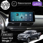 Магнітола Great Wall Wingle 7 (2018-2023) Resonance L600 6/128 12.3" QLED, 360 (BMW Style)