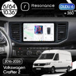 Магнітола Volkswagen Crafter 2 (2016-2026) DUDU 6 10.36" 2K QLED, 6/64, 360