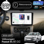 Магнітола Volkswagen Passat B7 (2010-2015) [Black] DUDU 7 10.36" 2K QLED, 12/256, 360