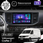 Магнітола Volkswagen Crafter 2 (2016-2026) Resonance Y9 2/32, 10" (8163, DSP)