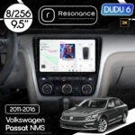 Магнітола Volkswagen Passat NMS (2011-2016) DUDU 6 9.5" 2K QLED, 8/256