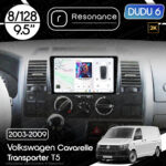 Магнітола Volkswagen Transporter T5 (2003-2009) DUDU 6 9.5" 2K QLED, 8/128