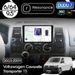 Магнітола Volkswagen Transporter T5 (2003-2009) DUDU 7 9.5" 2K QLED, 6/64, 360