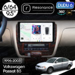 Магнітола Volkswagen Passat B5 (1996-2005) DUDU 6 9.5" 2K QLED, 6/64, 360