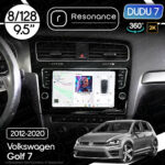 Магнітола Volkswagen Golf 7 (2012-2020) [Black, з кнопками] DUDU 7 9.5" 2K QLED, 8/128, 360