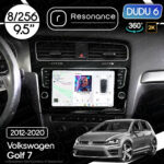Магнітола Volkswagen Golf 7 (2012-2020) [Black, з кнопками] DUDU 6 9.5" 2K QLED, 8/256, 360