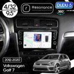 Магнітола Volkswagen Golf 7 (2012-2020) [Black, з кнопками] DUDU 5 9.5" QLED, 4/32, 360